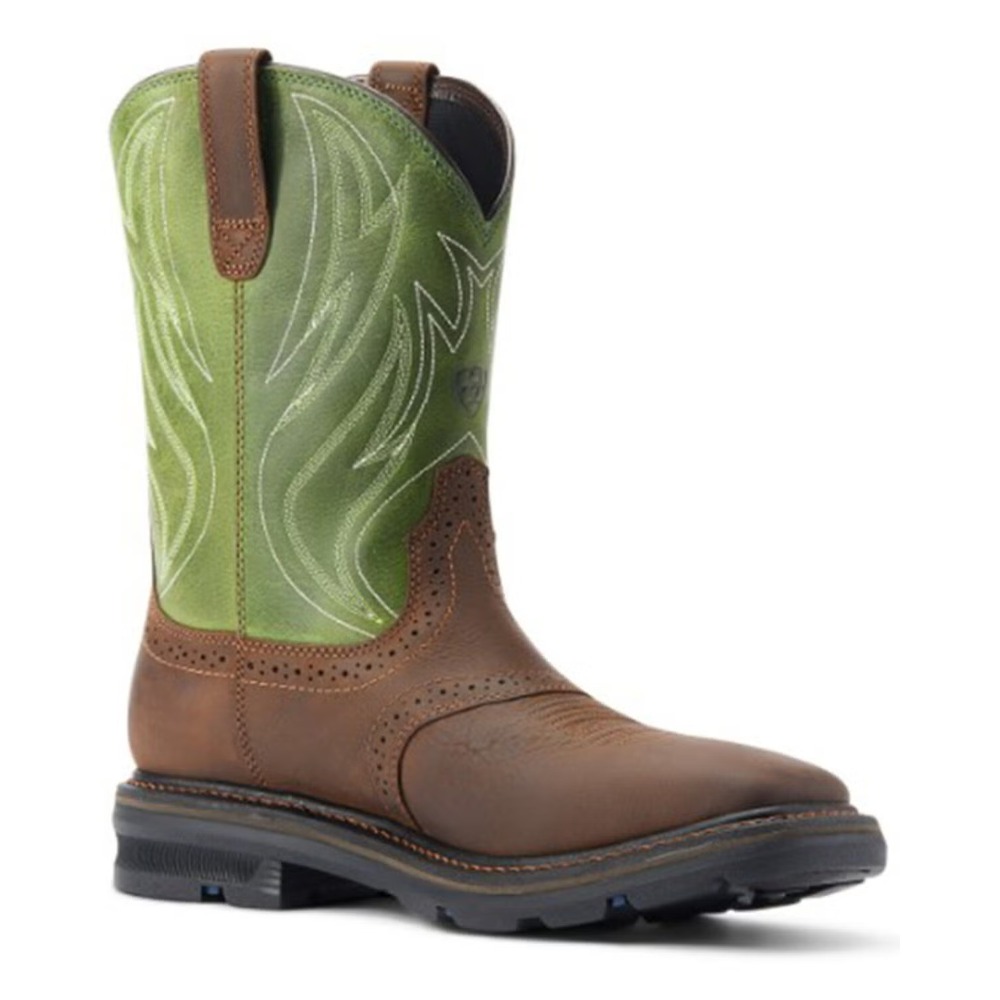 Ariat® (Men's 11 WIDE) Sierra™ Shock Shield Western Work Boots in Brown - $220